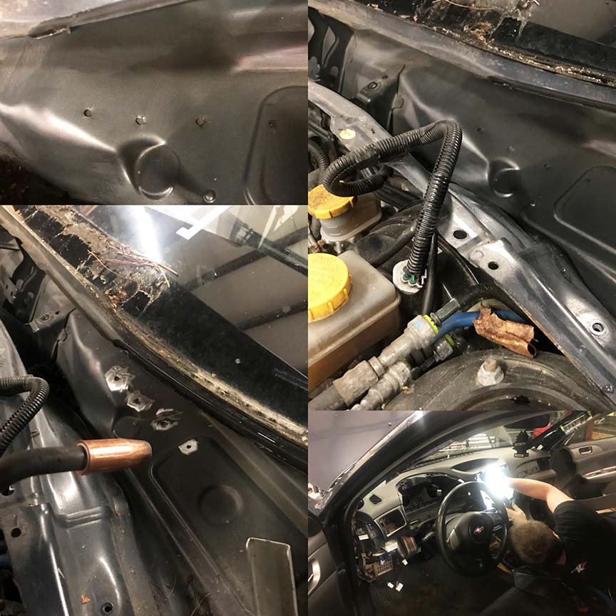 Kinetic Motorworks impreza Firewal repair goup